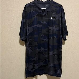 Nike Camo Polo Shirt - Black and Blue